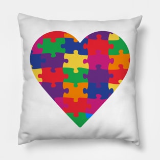 Puzzle Heart Autism Awareness Gift for Birthday, Mother's Day, Thanksgiving, Christmas Pillow