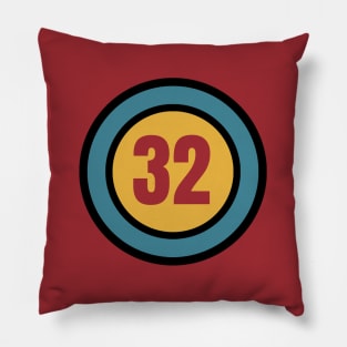 The Number 32 - thirty two - thirty second - 32nd Pillow