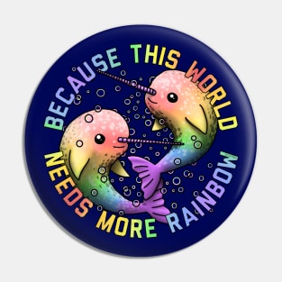 More Rainbow Narwhals Pin