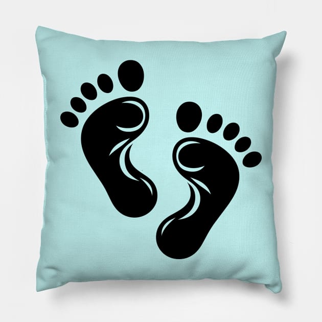 Baby Footprints Pillow by KayBee Gift Shop