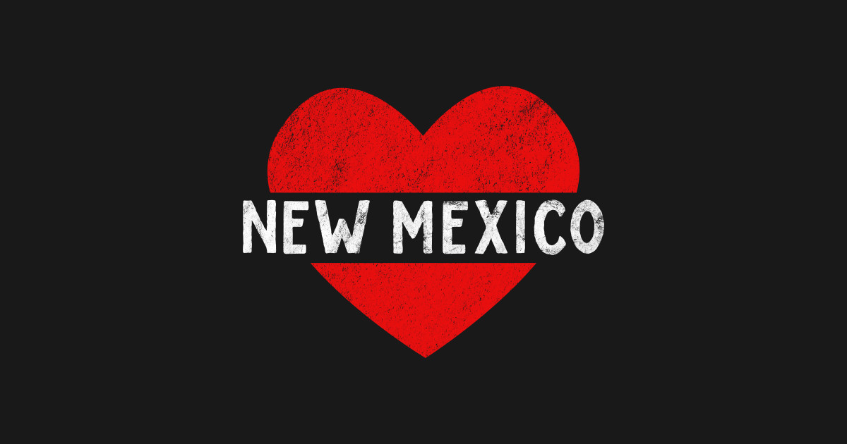 I Love New Mexico USA State Retro Vintage Heart Gift New Mexico