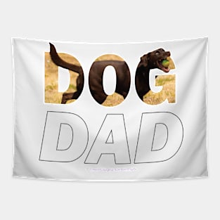 DOG DAD - chocolate labrador oil painting word art Tapestry