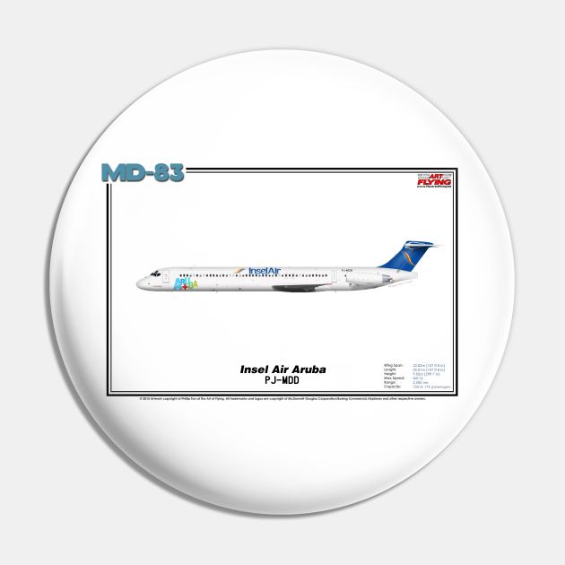 McDonnell Douglas MD-83 - Insel Air Aruba (Art Print) Pin by TheArtofFlying