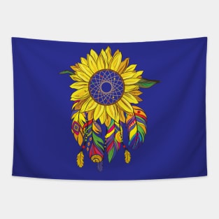 Sunflower Dreamcatcher Tapestry