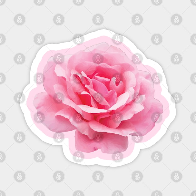 A Big Pink Rose Flower Magnet by Spirit Animals 21