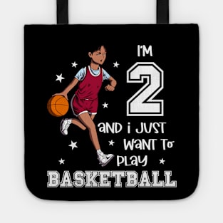 Girl plays basketball - I am 2 Tote