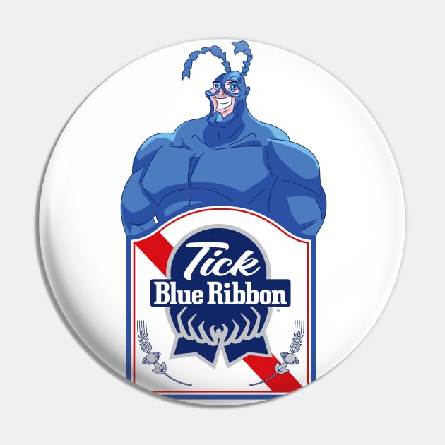 Tick Blue Ribbon Pin by Alema Art