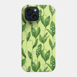 Lily of the valley on honeydew green Phone Case