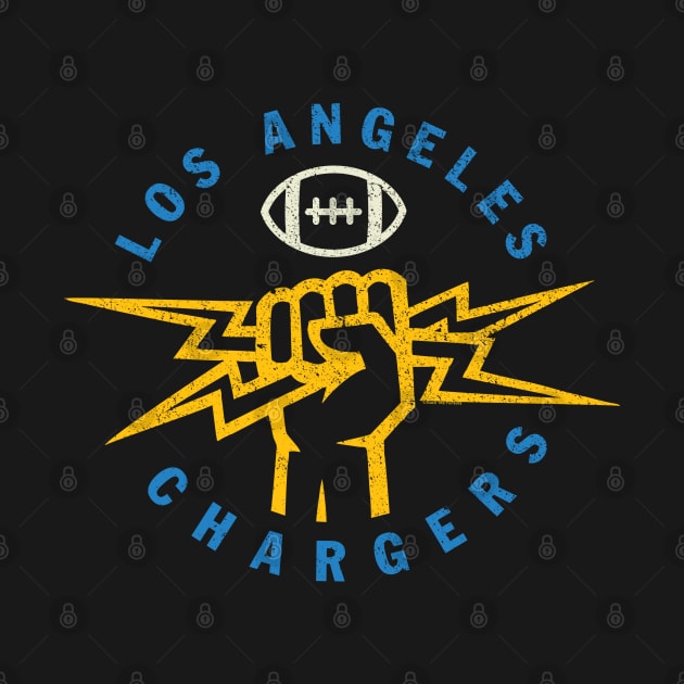 Los Angeles Chargers 3 by Buck Tee Originals by Buck Tee