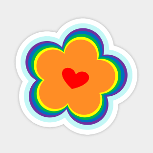 Rainbow flower Magnet