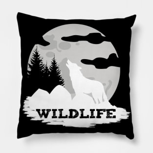 Outdoor Survival Adventure Wolf Wildlife Pillow