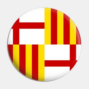 Flag of Barcelona, Spain Pin