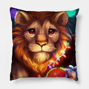 Cute Lion Drawing Pillow