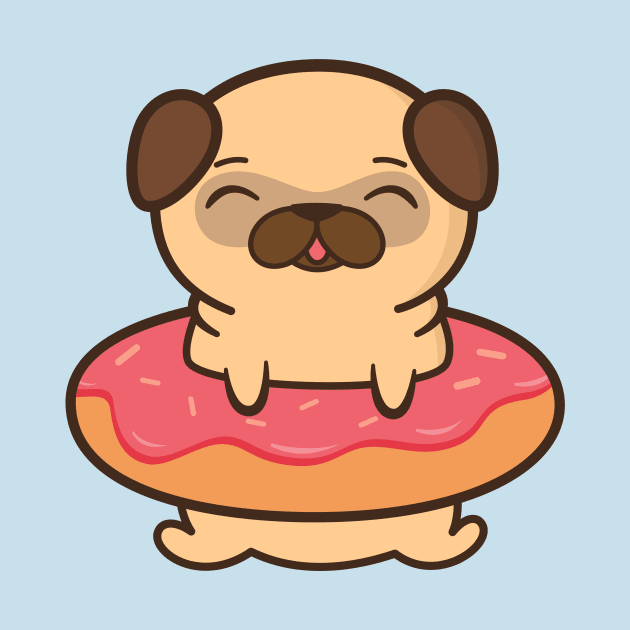 Cute and Kawaii Adorable Pug by happinessinatee