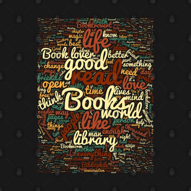 Book lovers' wordcloud by All About Nerds