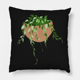 Plant With Green Leaves and Vines Pillow