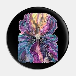 Inky Iris Pin