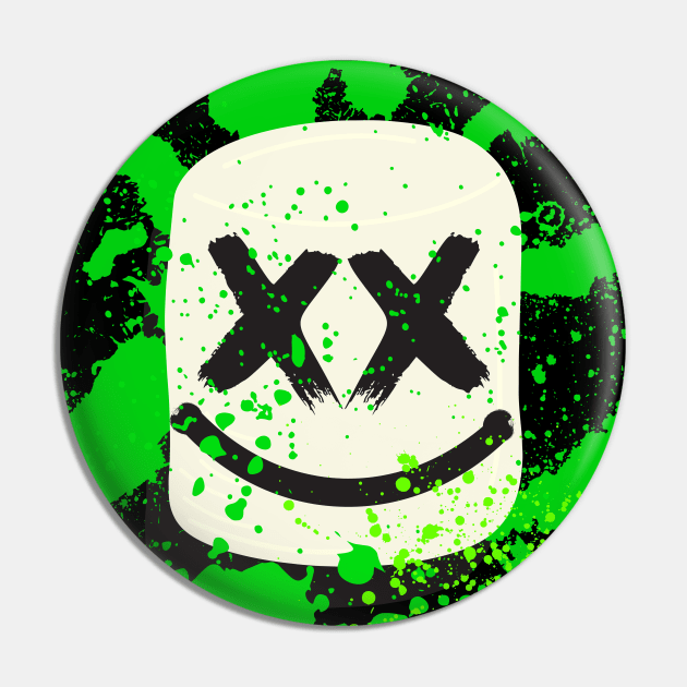 Marshmello Green splash design Pin by Ken Adams Store