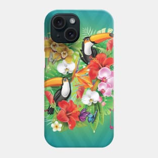 Tropical Carnival beautiful exotics birds Phone Case