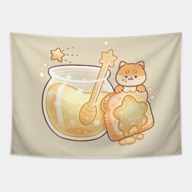 Shiba Star Magic Jelly Tapestry by Kukoo.Kat