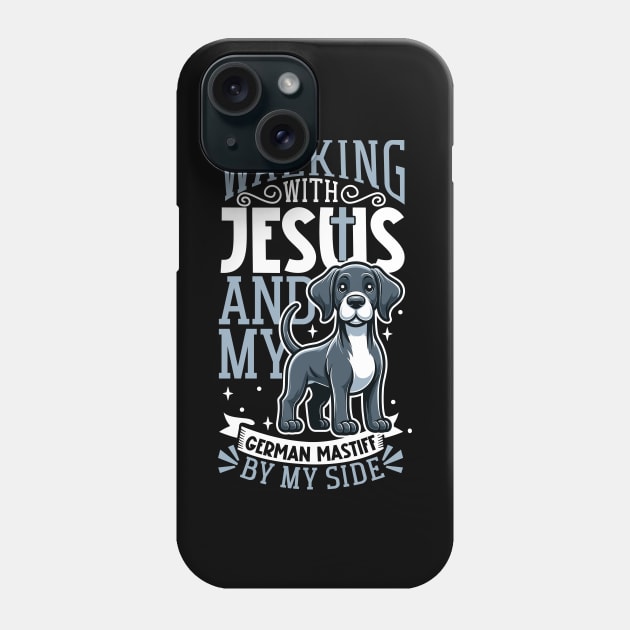 Jesus and dog - Great Dane Phone Case by Modern Medieval Design