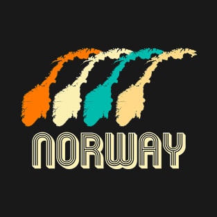 Retro Norway Map T-Shirt