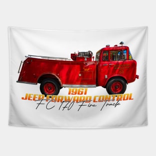 1961 Jeep Forward Control FC 170 Fire Truck Tapestry