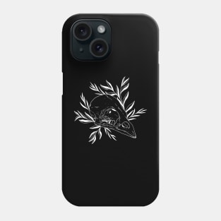 Botanical Bird Skull Phone Case