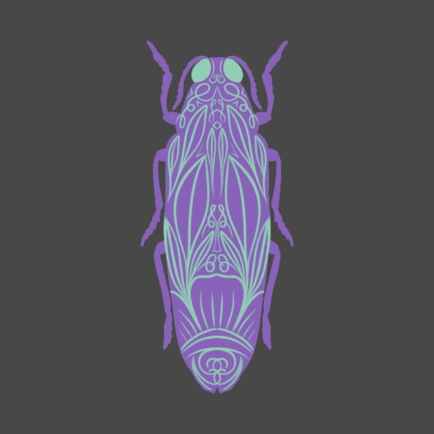 Purple Beetle by Palindrome Art