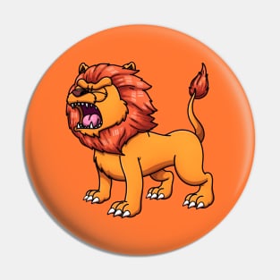 Orange Lion Pin