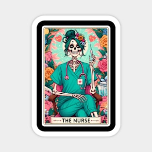 Nurse Funny Skeleton Tarot Card Magnet