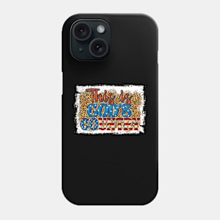 This Is God's USA Country Christian Sunflower American Flag Phone Case