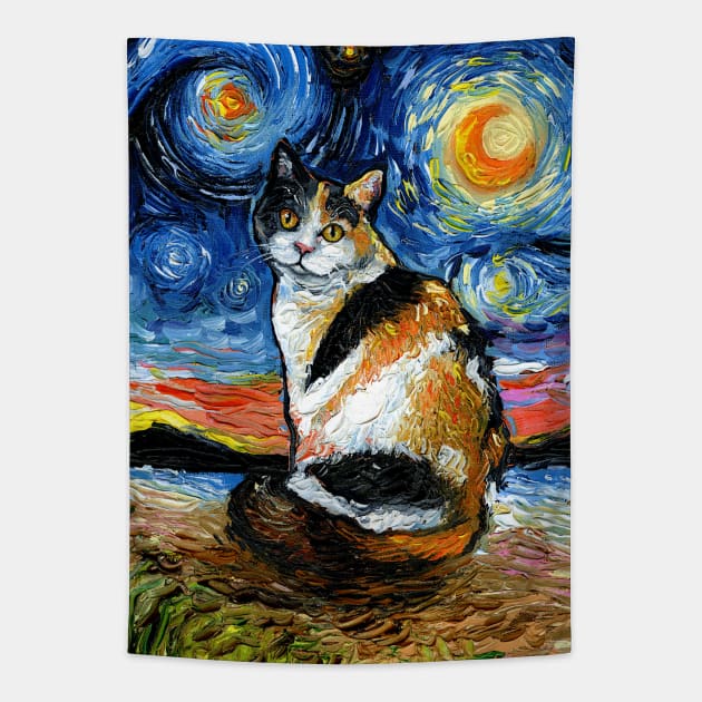 Calico Night Tapestry by sagittariusgallery