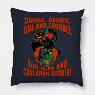 Halloween Witch retro design Pillow