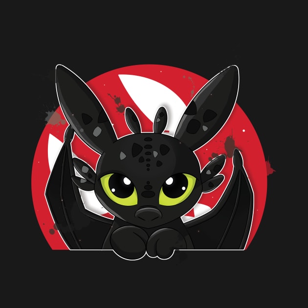 Toothless cute pocket by spilu