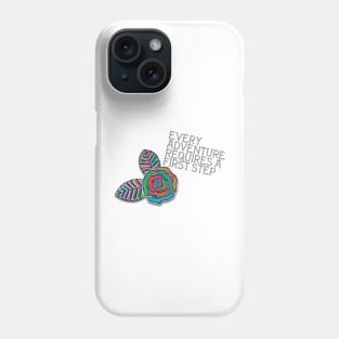 Every Adventure Requires a First Step, Motivational Quote, Alice in Wonderland Phone Case