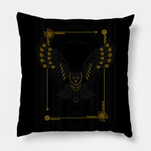 Owl and Gold Pillow