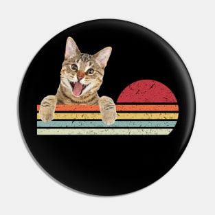 Funny Cute Cat Retro Vintage Cat Crazy Pin