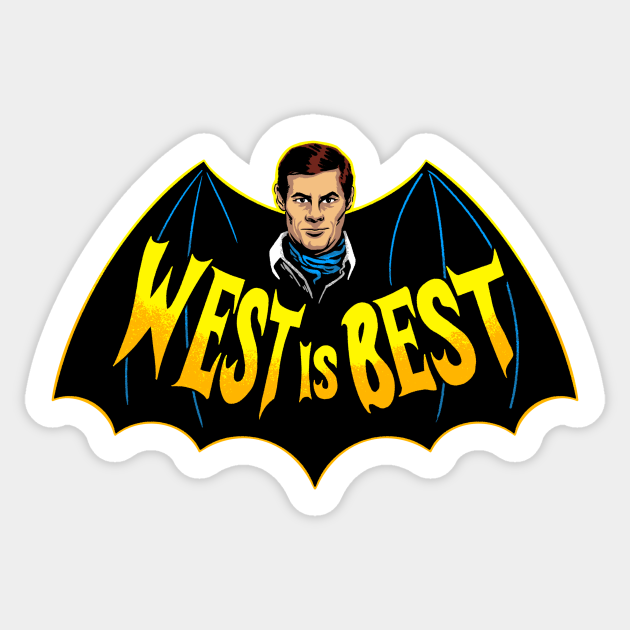 West is Best Superhero Sticker