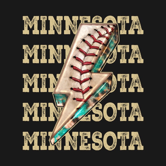 Aesthetic Design Minnesota Gifts Vintage Styles Baseball by QuickMart