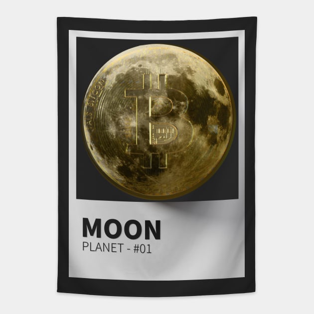 Bitcoin Moon Tapestry by Fanbros_art