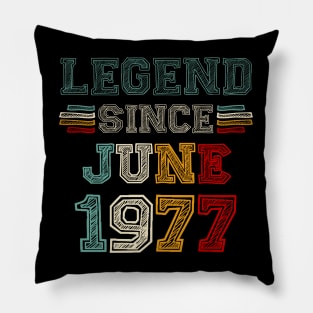 46 Years Old Legend Since June 1977 46th Birthday Pillow