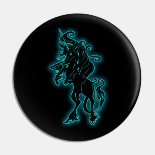 Glowing black Unicorn Pin