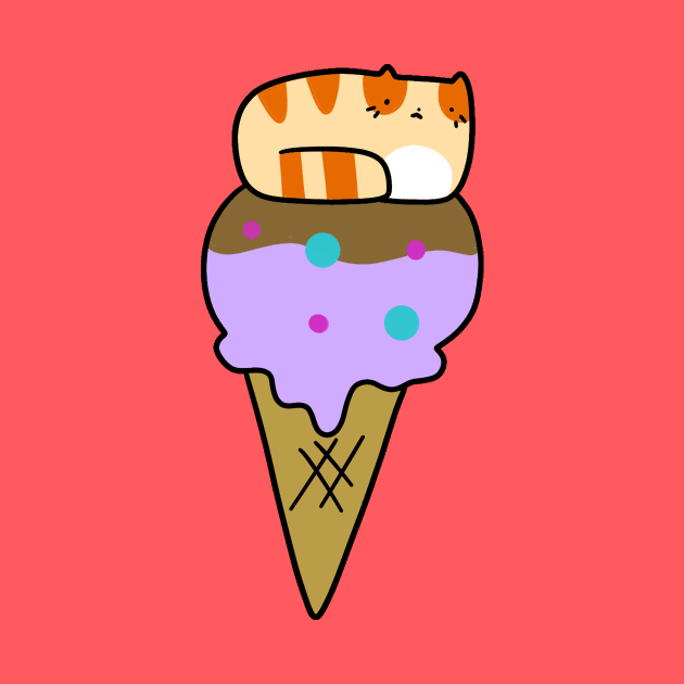 Icecream Cone Tabby Cat by saradaboru