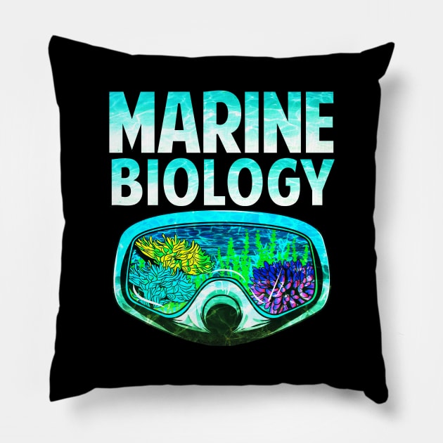 Awesome Marine Biology Underwater Biologist Pillow by theperfectpresents