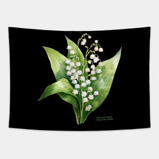 Botanica letalis - Lily of the valley - white flowers Tapestry