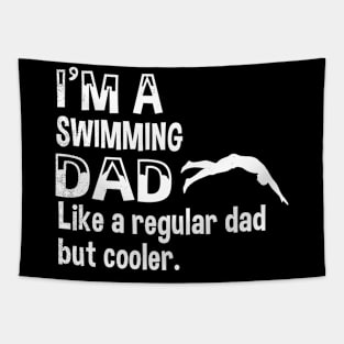 Swimming Funny dad definition theme with silhouette art Tapestry