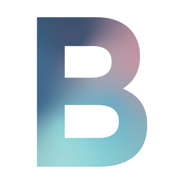 Gradient Letter B Initial Alphabet by murialbezanson