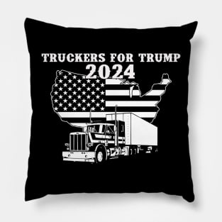 Truckers For Trump 2024 Pillow