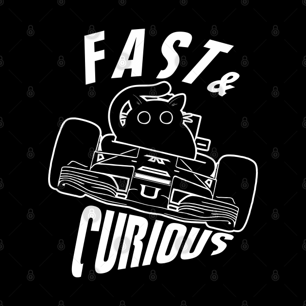 Funny Fast & Curious Car Driving Cat by TMBTM